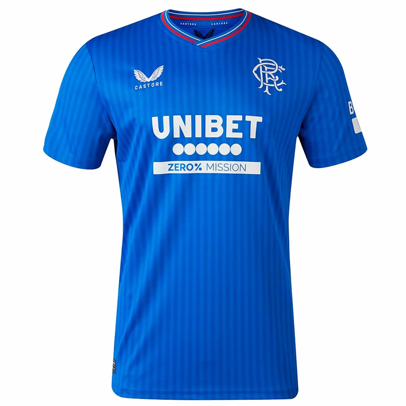 Glasgow Rangers Home soccer jersey 2023/24 - Castore Non Chafing Cuffs OdorNeutralizingFibers