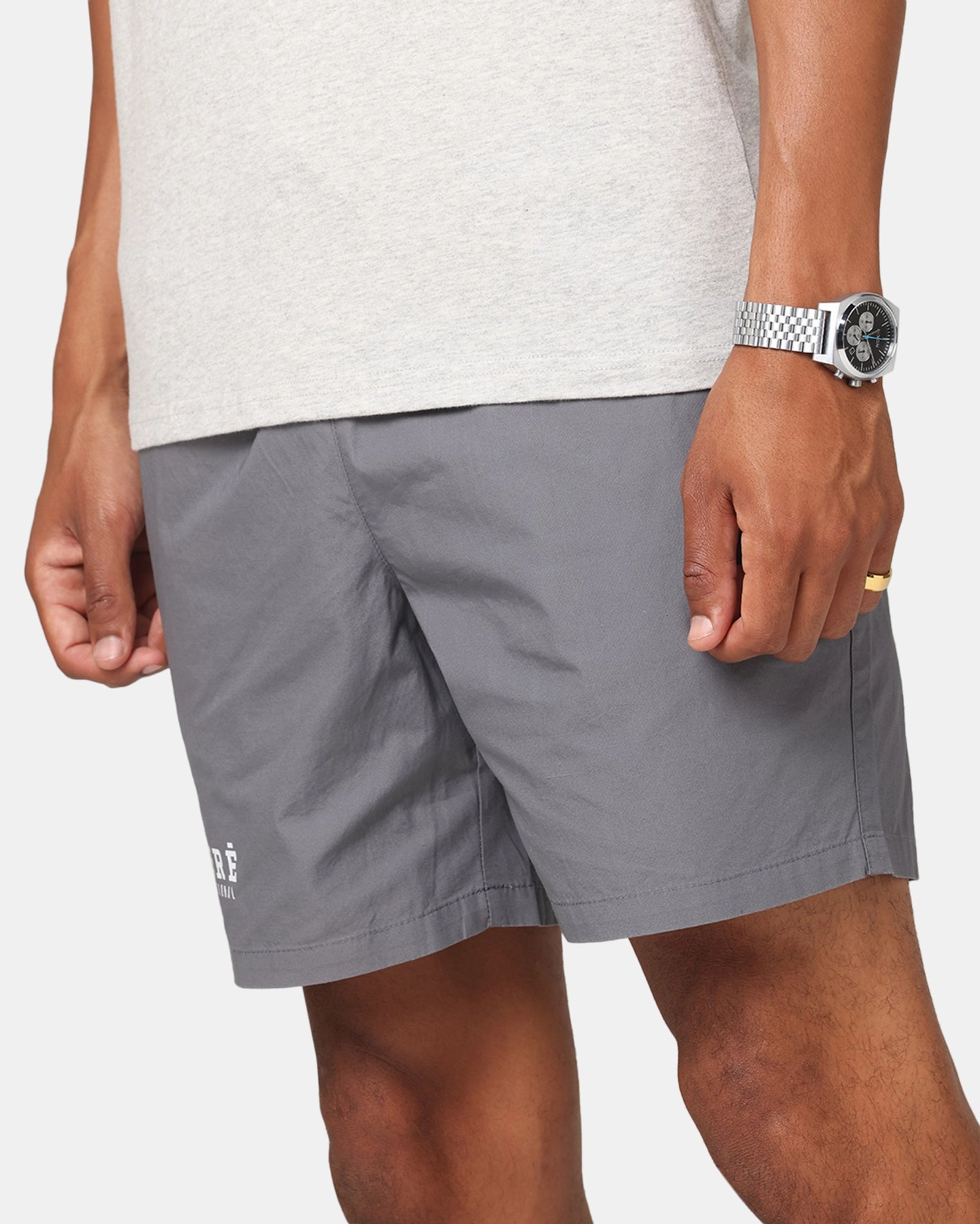 Tapered leg Sporty Edge Carre International Beach Shorts Charcoal