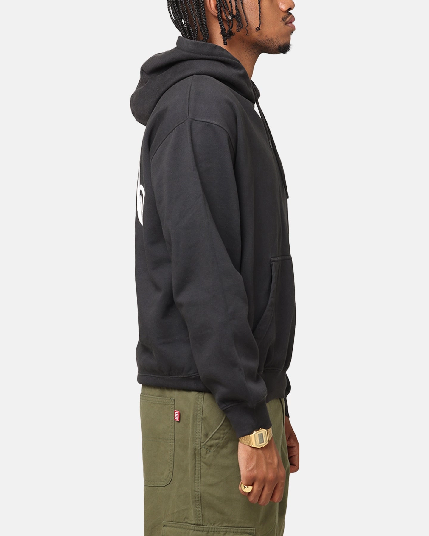 Moisture wicking Errand Day S Double Shawn Dot Hoodie Washed Black