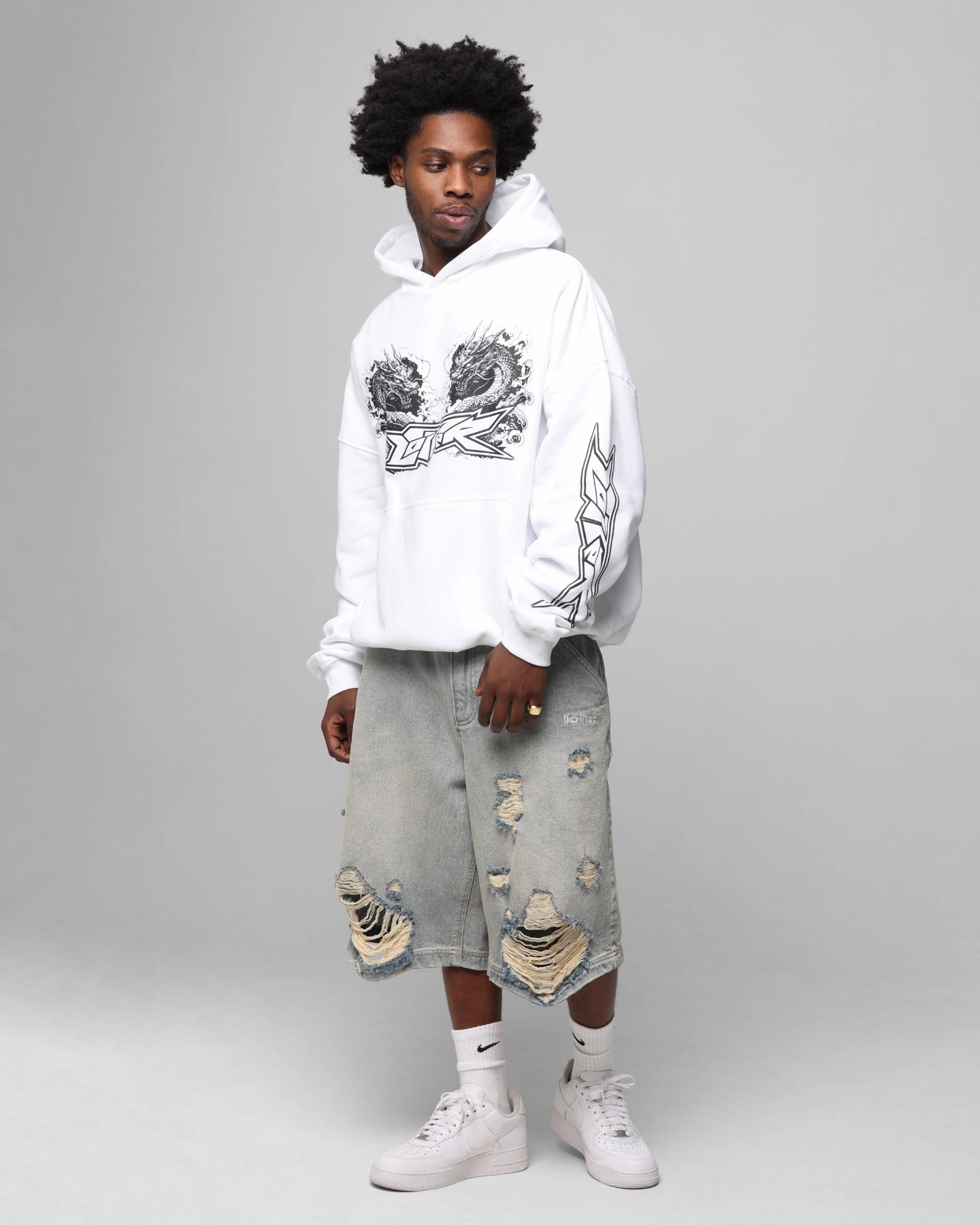 Loiter Draco Born Hoodie White Floss
