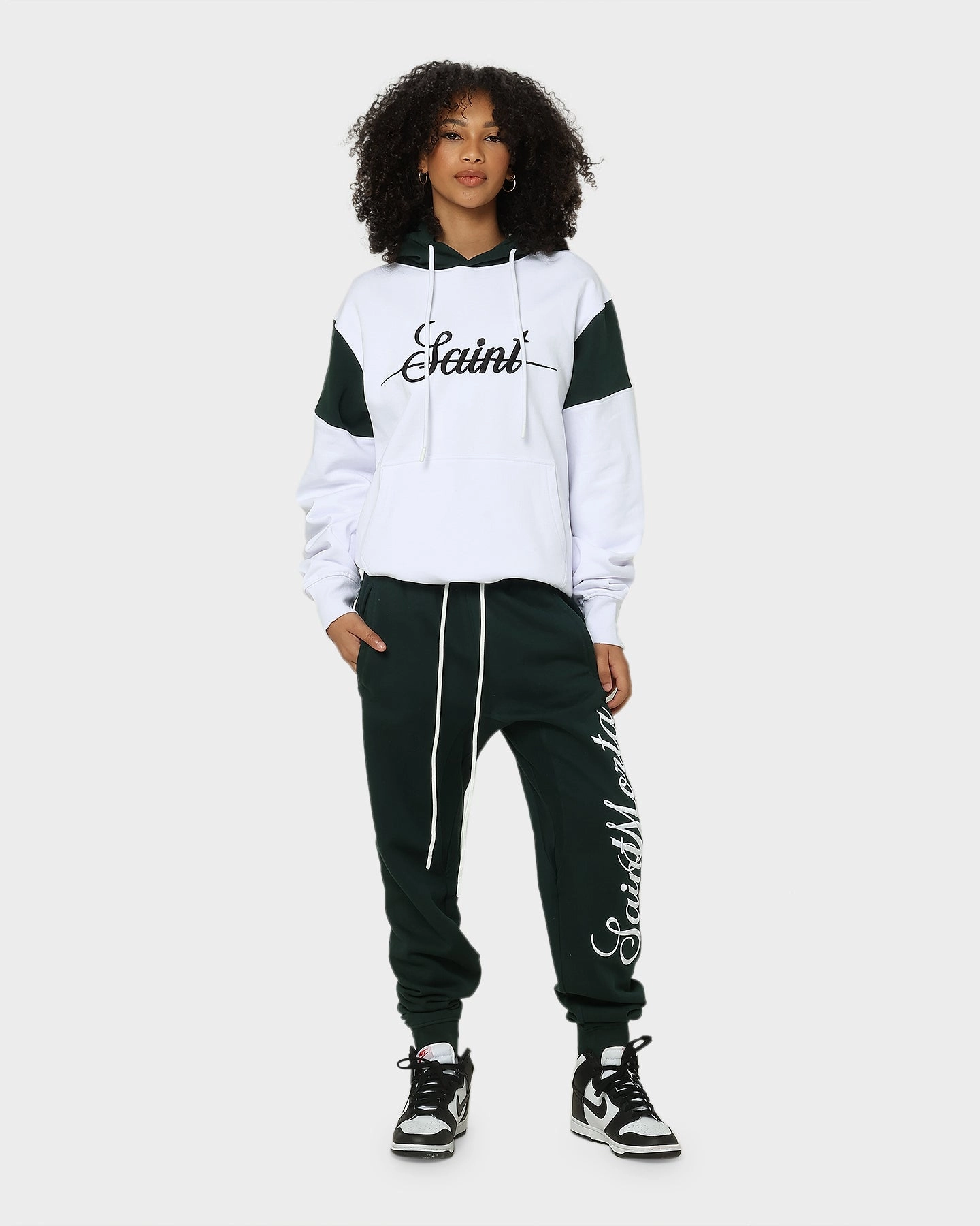 Saint Morta Saviour Hoodie White/Stadium Green Multi Pocket Configuration NoiseReduced Closure System