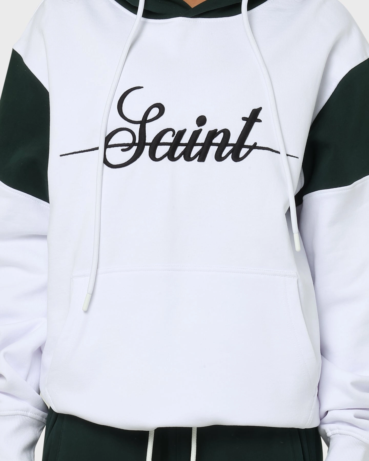 Casual Outdoor Layer Saint Morta Saviour Hoodie White/Stadium Green