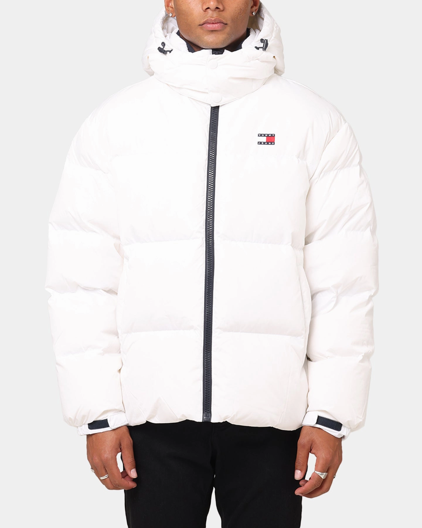 Tommy Jeans TJM Flag Back Puffer Jacket White Hiking Ready