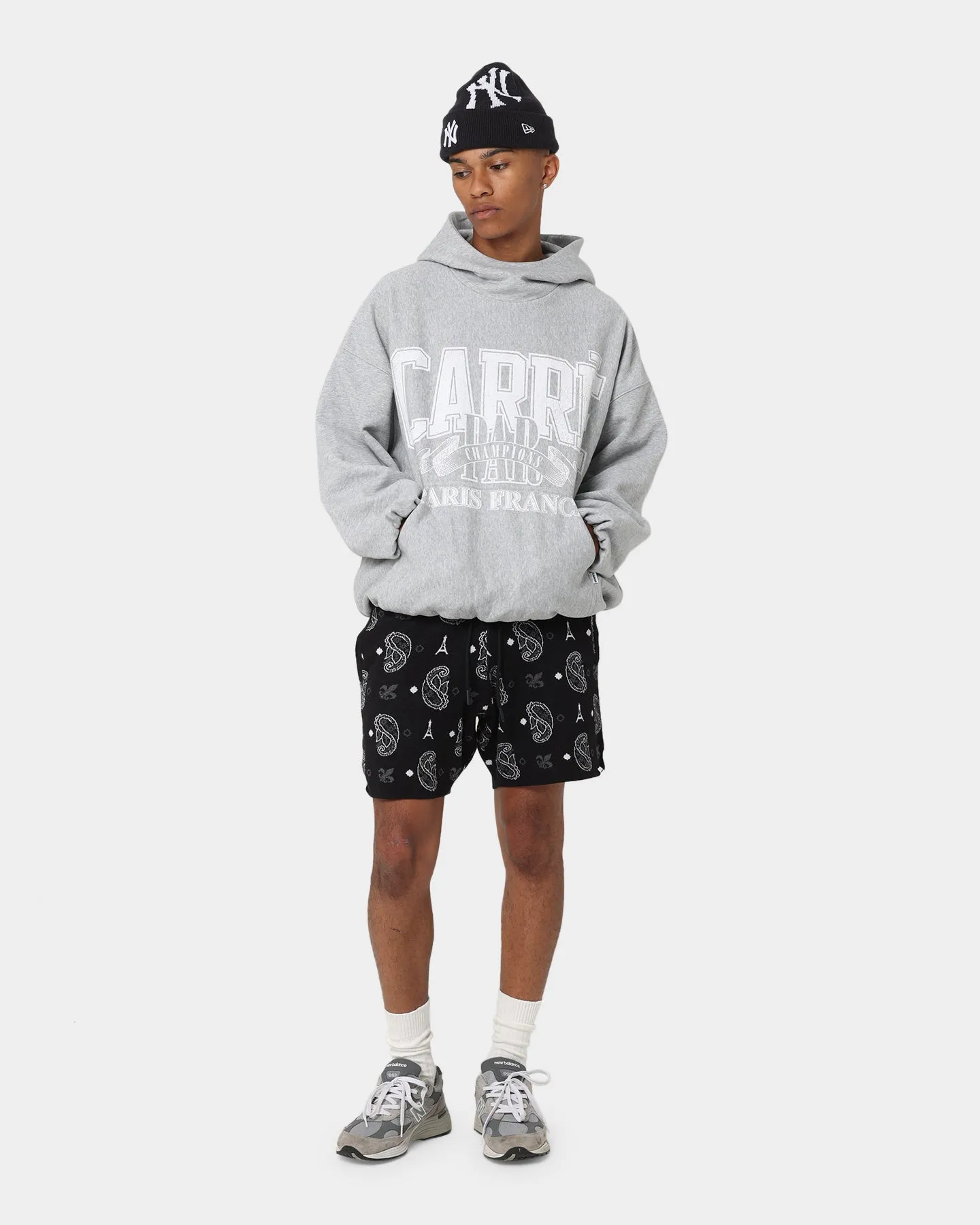 Market Weekend Wear Carre Champs Oversized Superior Hoodie Grey Marle