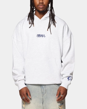 Carre Graffiti Logo Hoodie Grey Marle Hidden Pocket Numbat like