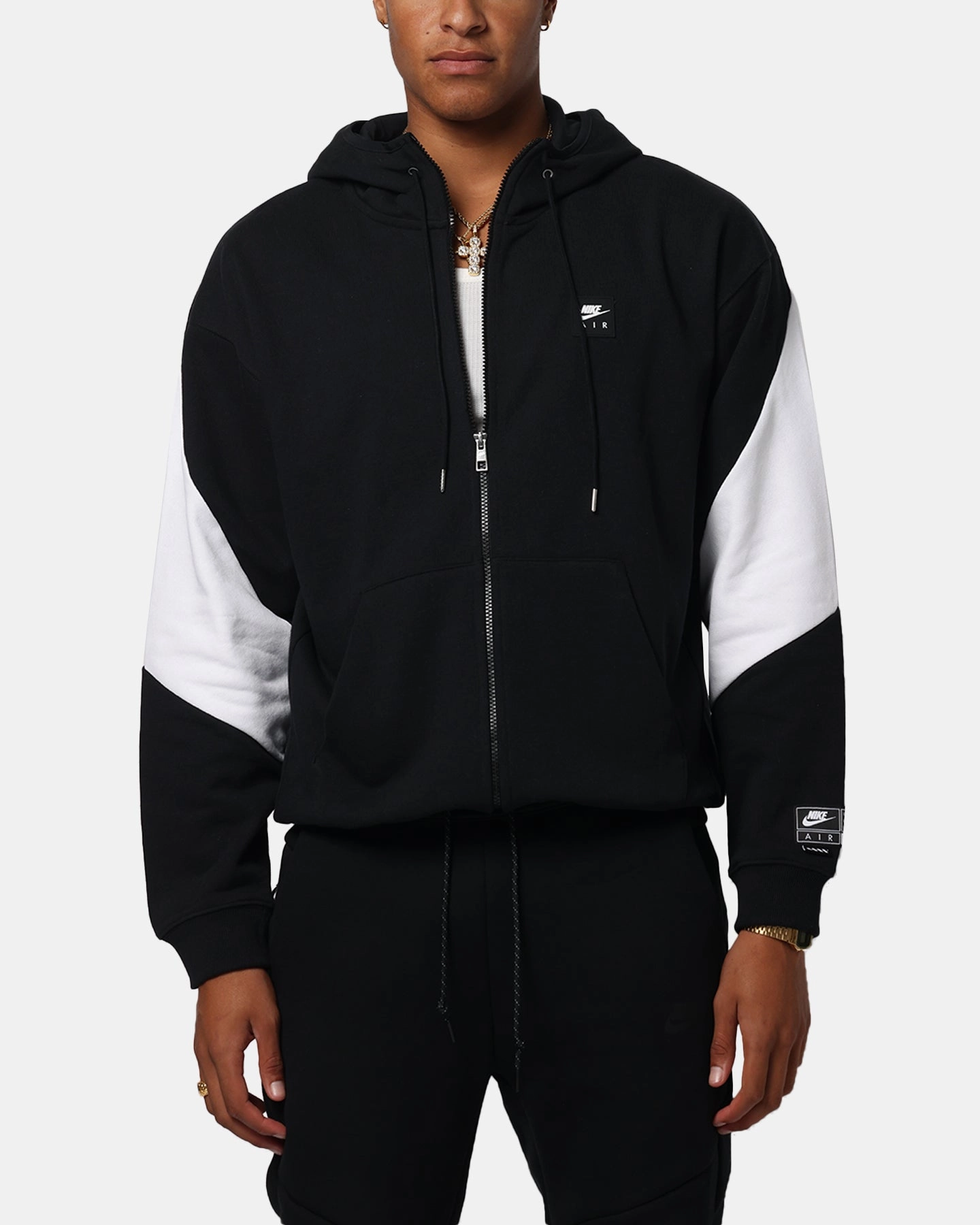 Sport Comfort Nike Air Full-Zip Fleece Hoodie Black/White/White