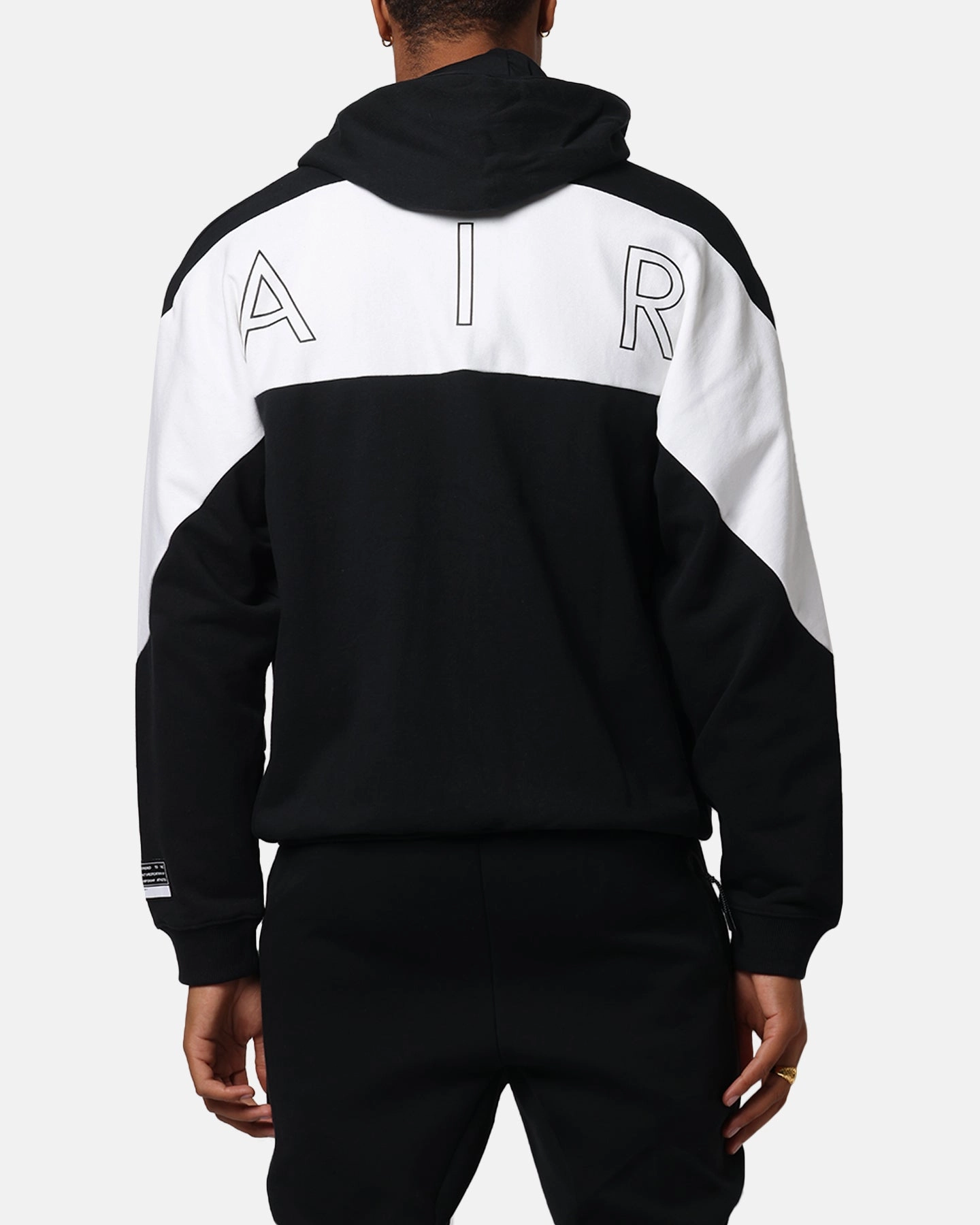 Nike Air Full-Zip Fleece Hoodie Black/White/White Casual Fashion
