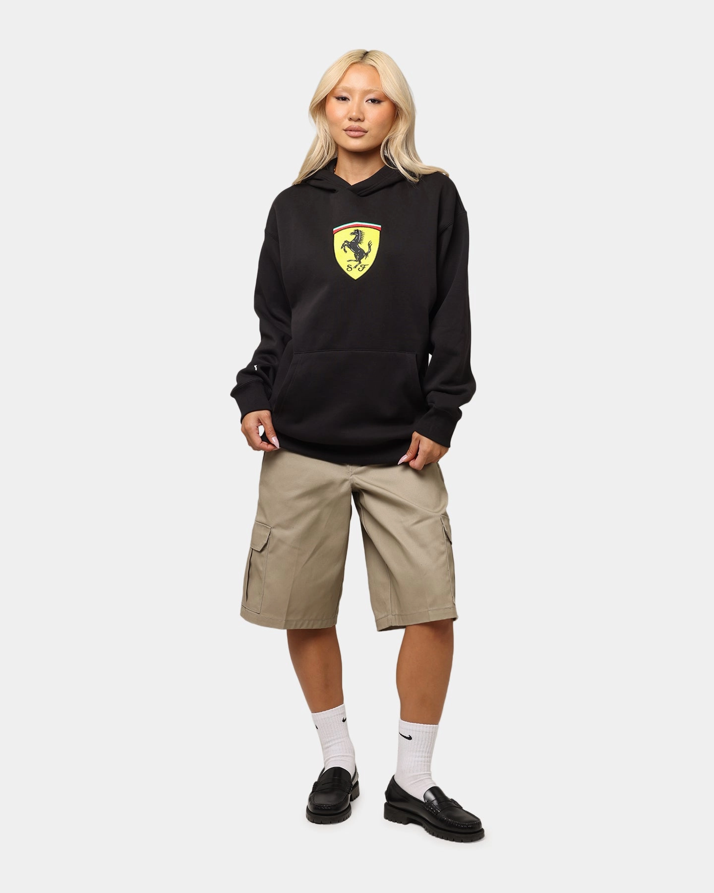 Puma X Scuderia Ferrari Race Big Shield Hoodie Puma Black suitable for runway events Alternative
