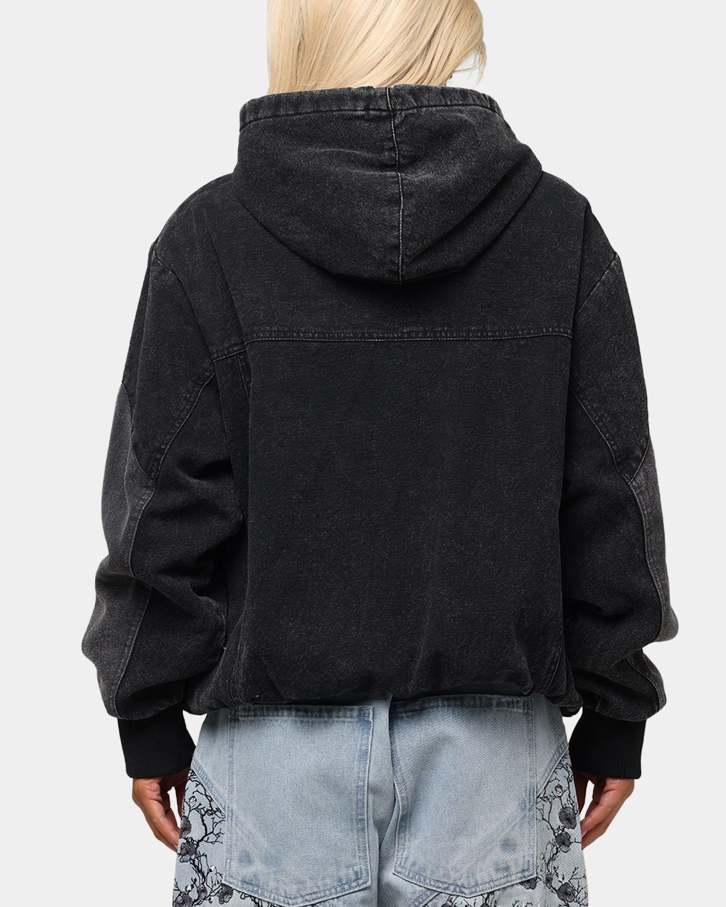 Flexible Fit Saint Morta Hooded Workwear Jacket Black/Grey