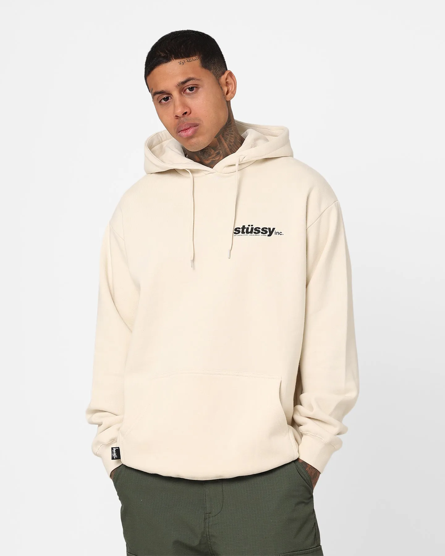 Windproof Construction Stussy INC LCB Hoodie Cream