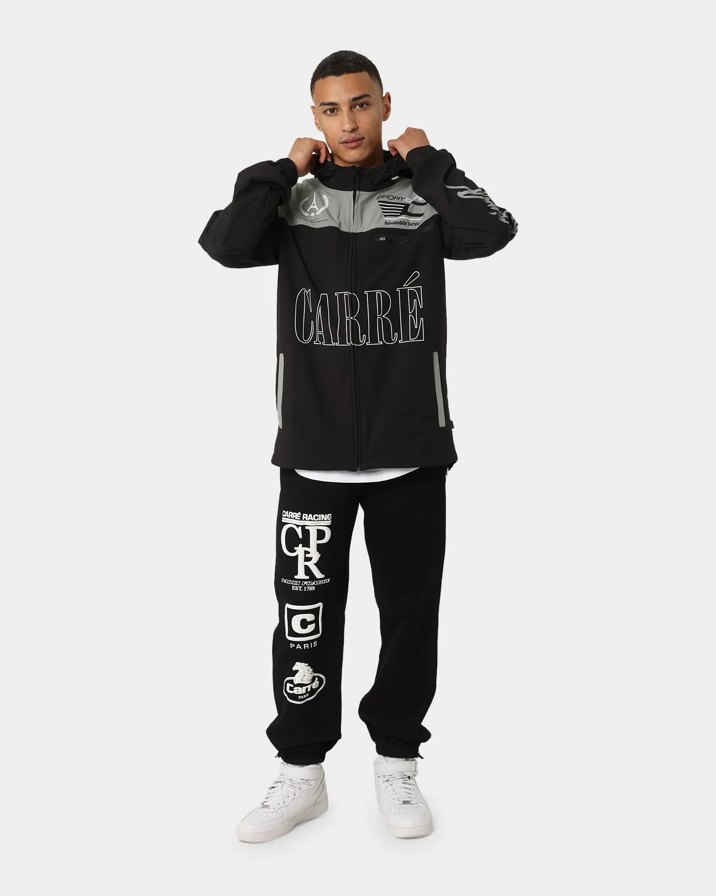 Carre Automobile Motion Windbreaker Jacket Black Labor