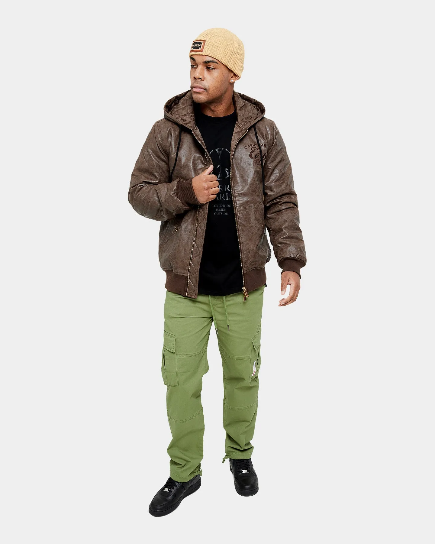 Carr?? Revolutionnaires PU Jacket Dark Brown All Day Use FoldableDesign