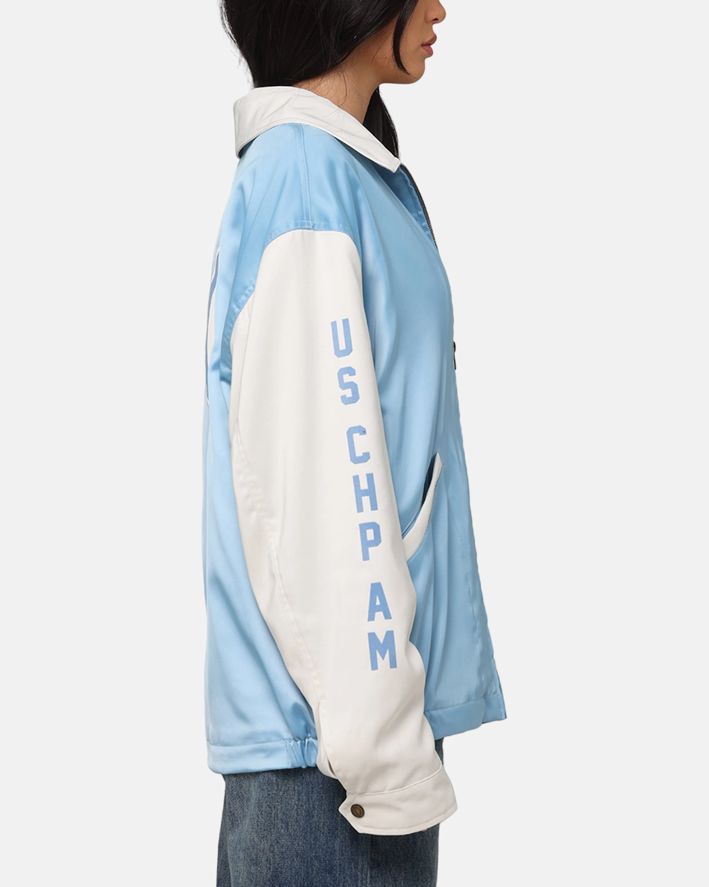 Champion 50's Team Captain Jacket Pale Blue Storage Reflective