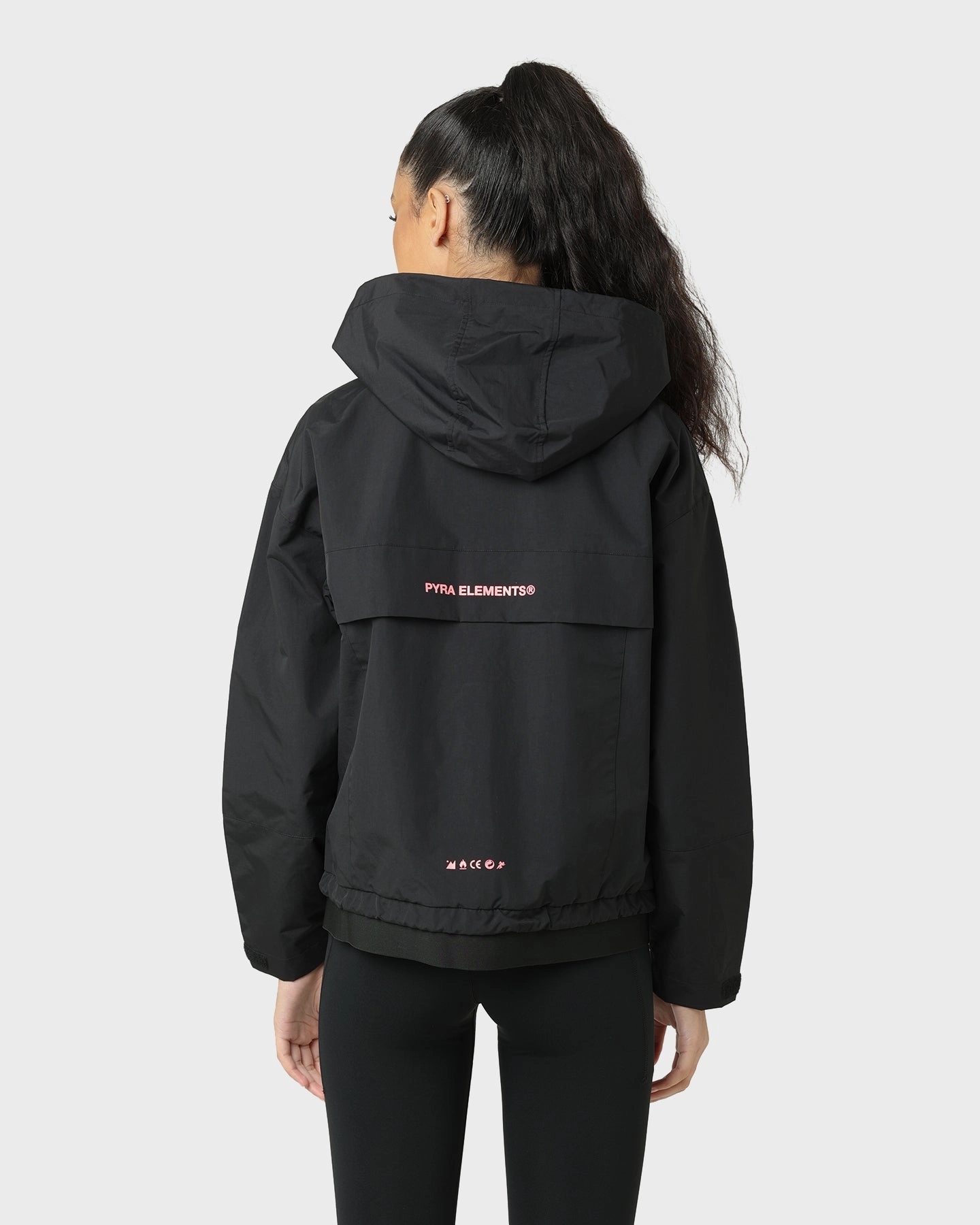 Trail Use PYRA Women's Elements Wind Breaker Black/Pink