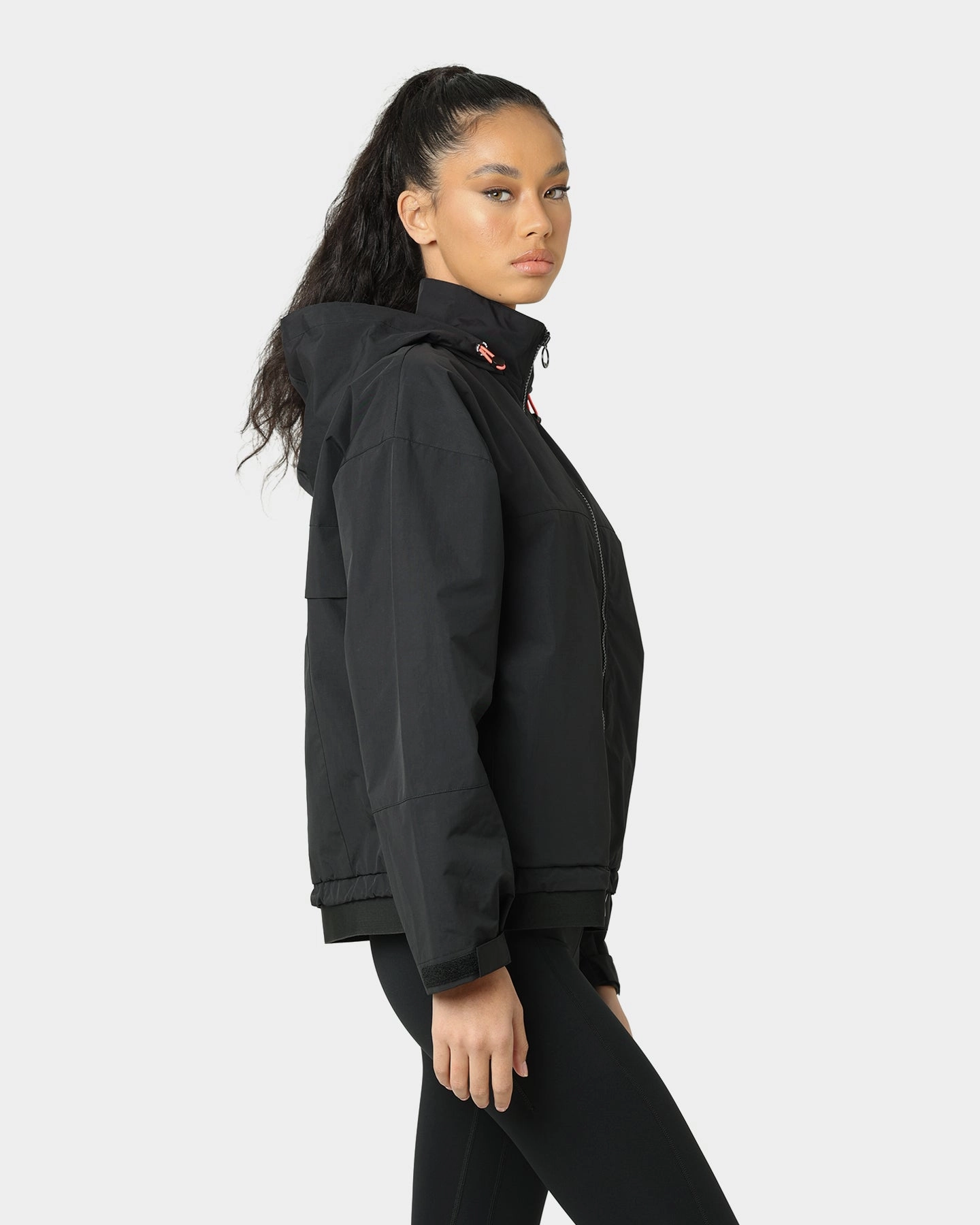 PYRA Women's Elements Wind Breaker Black/Pink Stretch Panels