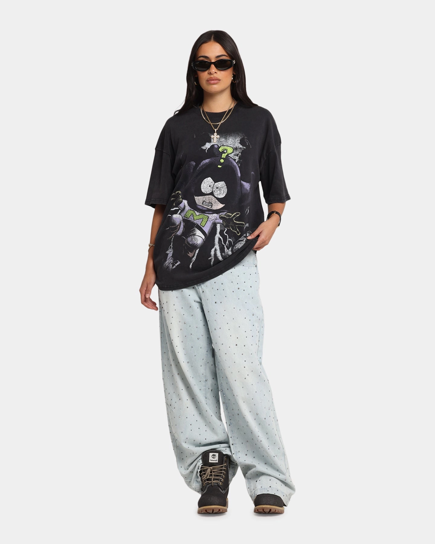 Light Trend 73 Studio X South Park Mysterion Vintage T-Shirt Black Acidwash