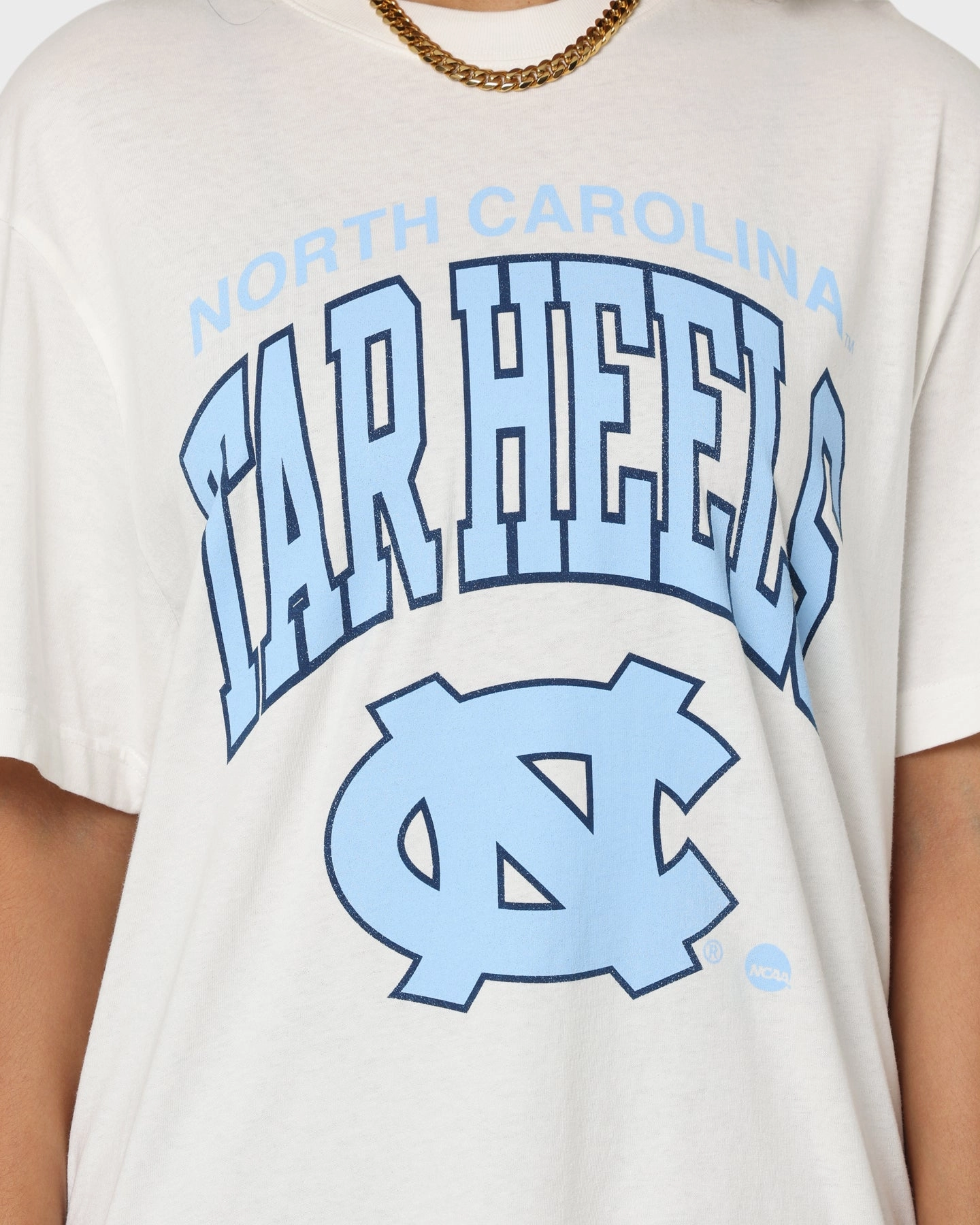 Functional Fashion Mitchell & Ness UNC Tar Heels XL Arch Vintage T-Shirt Vintage White