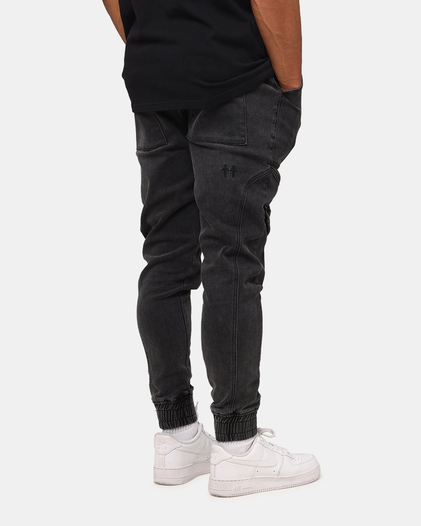 Smart Design Quick Fit Saint Morta Aera Denim Joggers Black Shadow