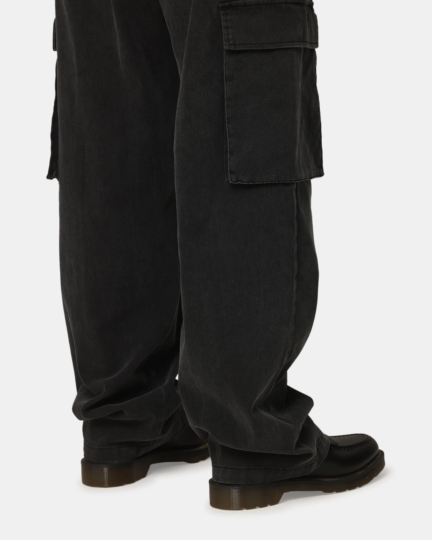 Water Resistant XXIII Tie Up Cargo Pants Washed Black