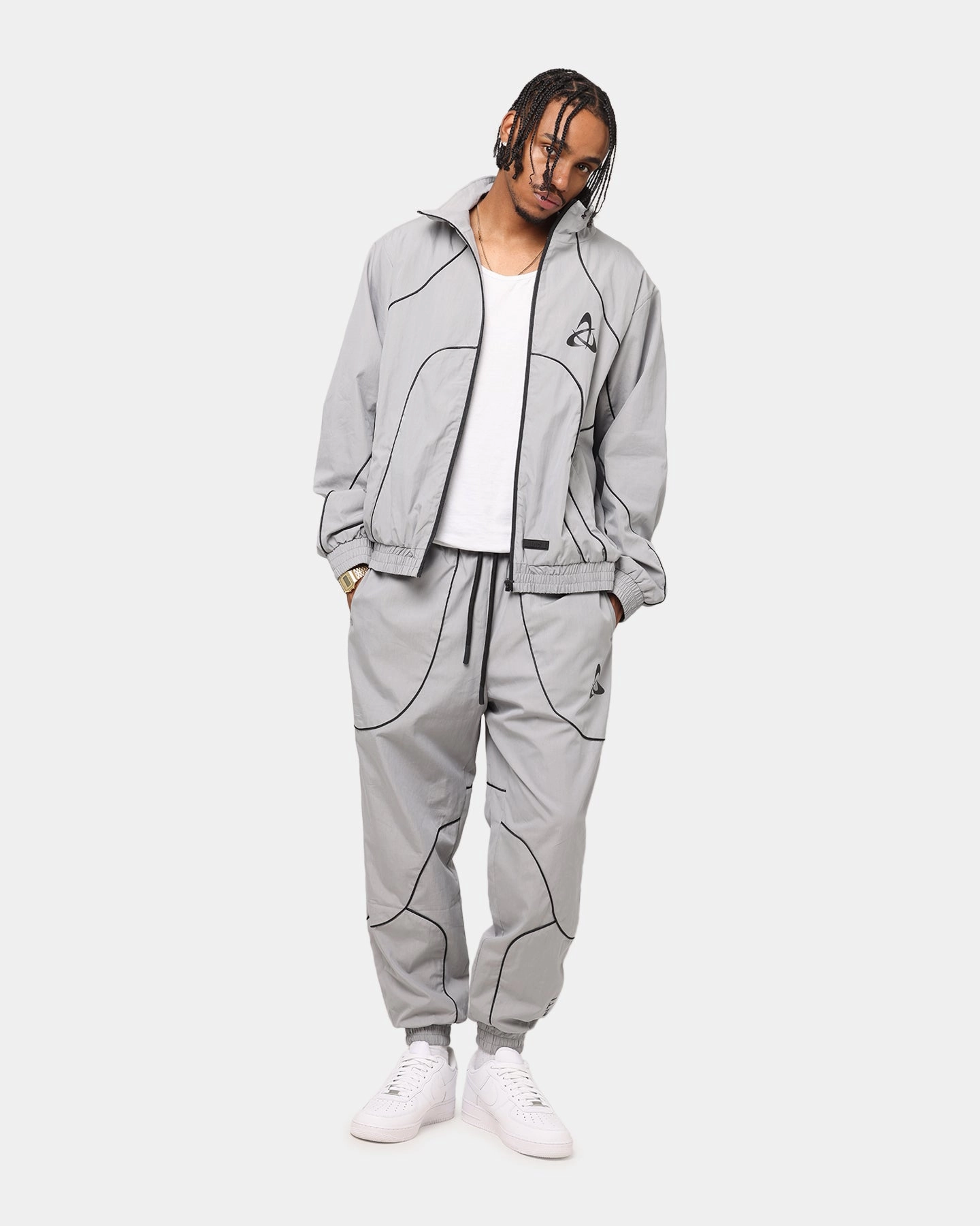 The Anti Order Stereo Nylon Track Jacket Grey Multi Pocket Style