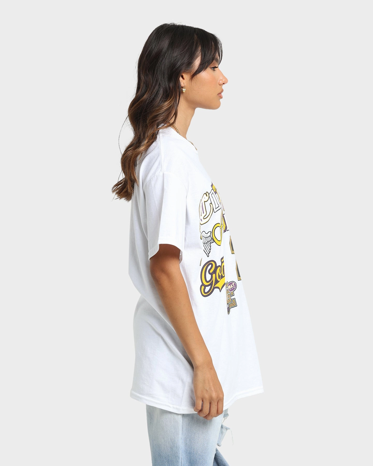 Goat Crew City Of Angels T-Shirt White Basic Top Chic Wearable