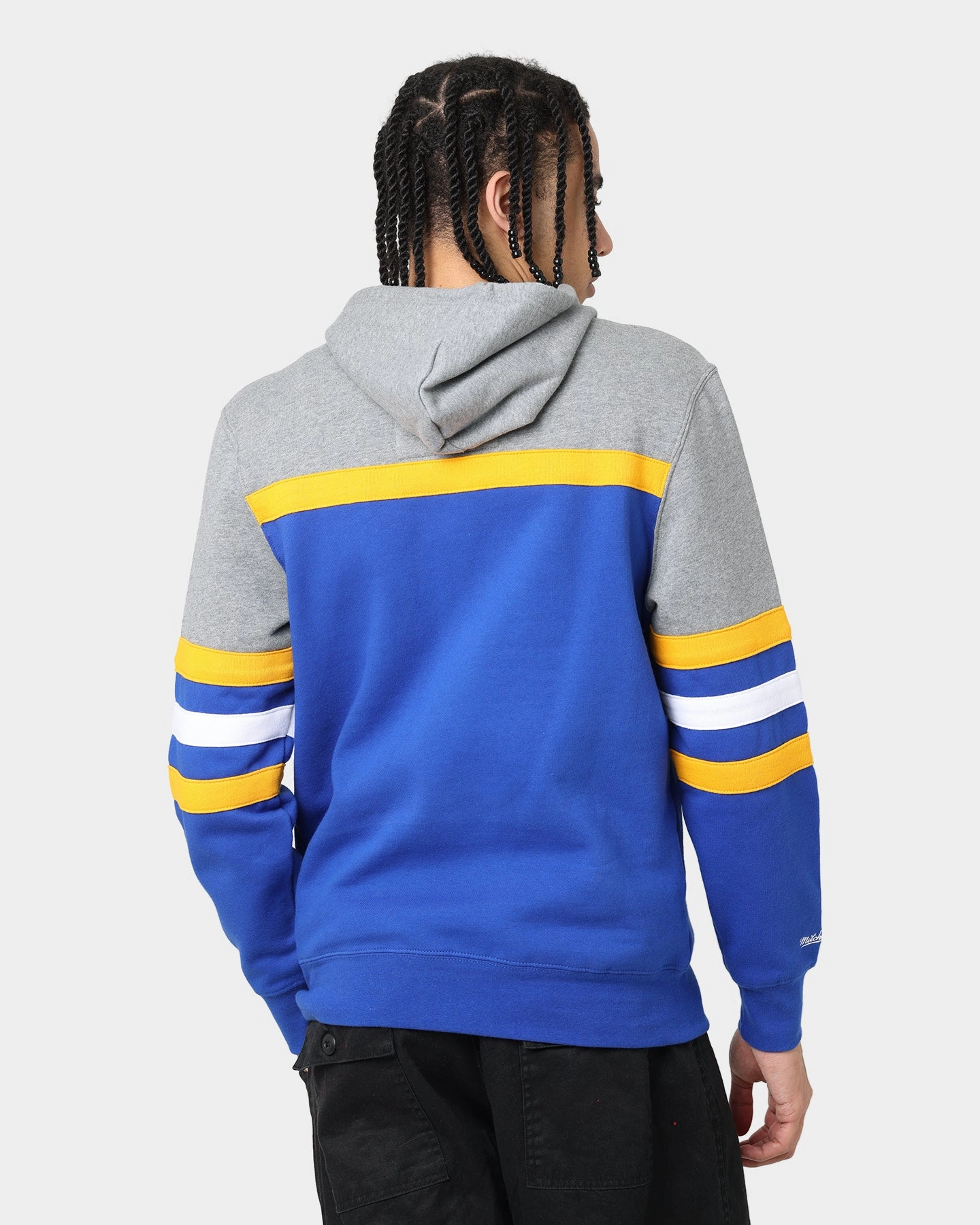 Mode Feel Organic Fibers Mitchell & Ness Los Angeles Rams Head Coach Hoodie Royal/Yellow