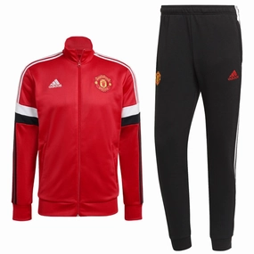 High Elasticity Waistband detergent Manchester United Casual 3S presentation Soccer tracksuit 2021/22 - Adidas