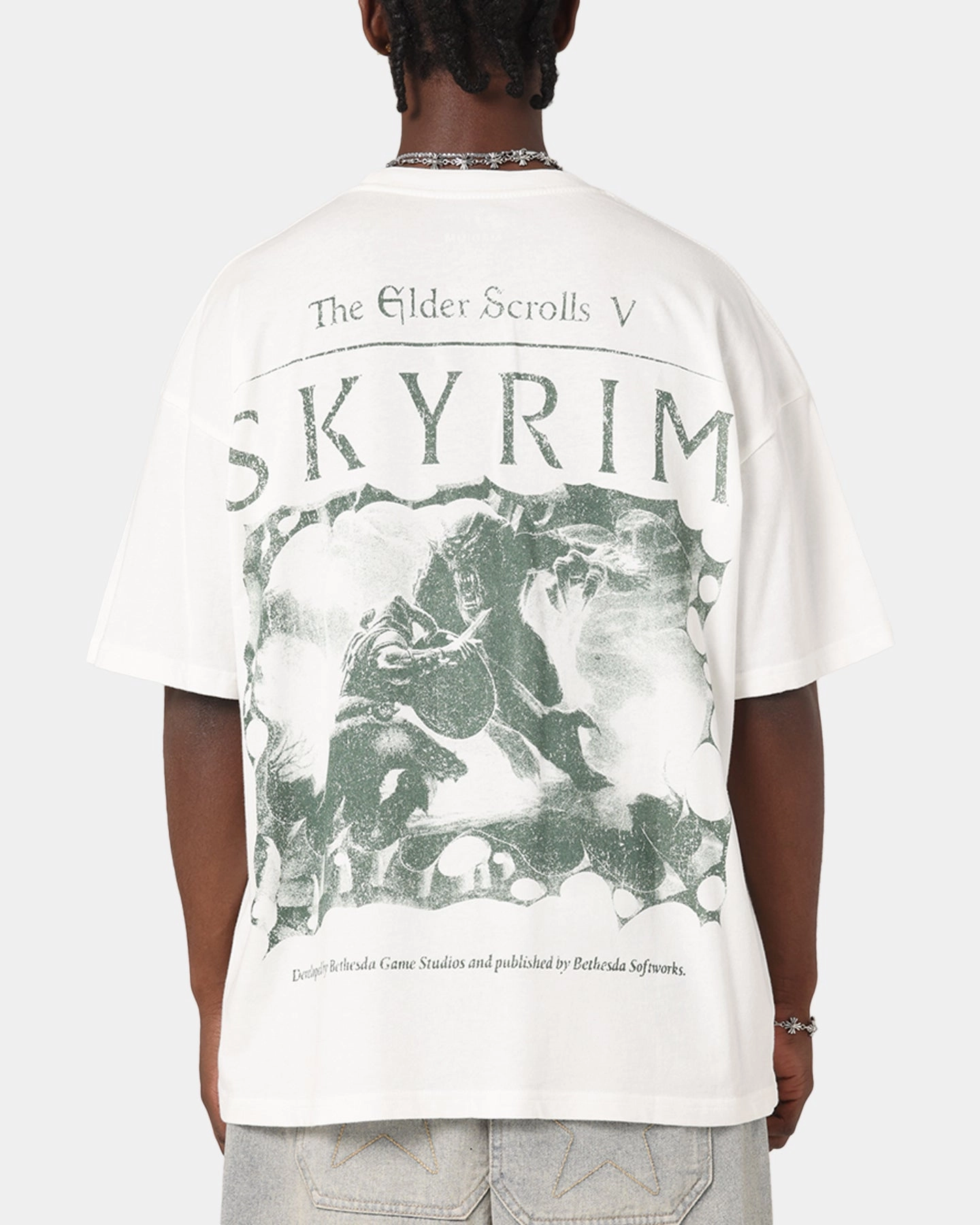 73 Studio X The Elder Scrolls V: Skyrim Vintage T-Shirt Off White Relax Trend