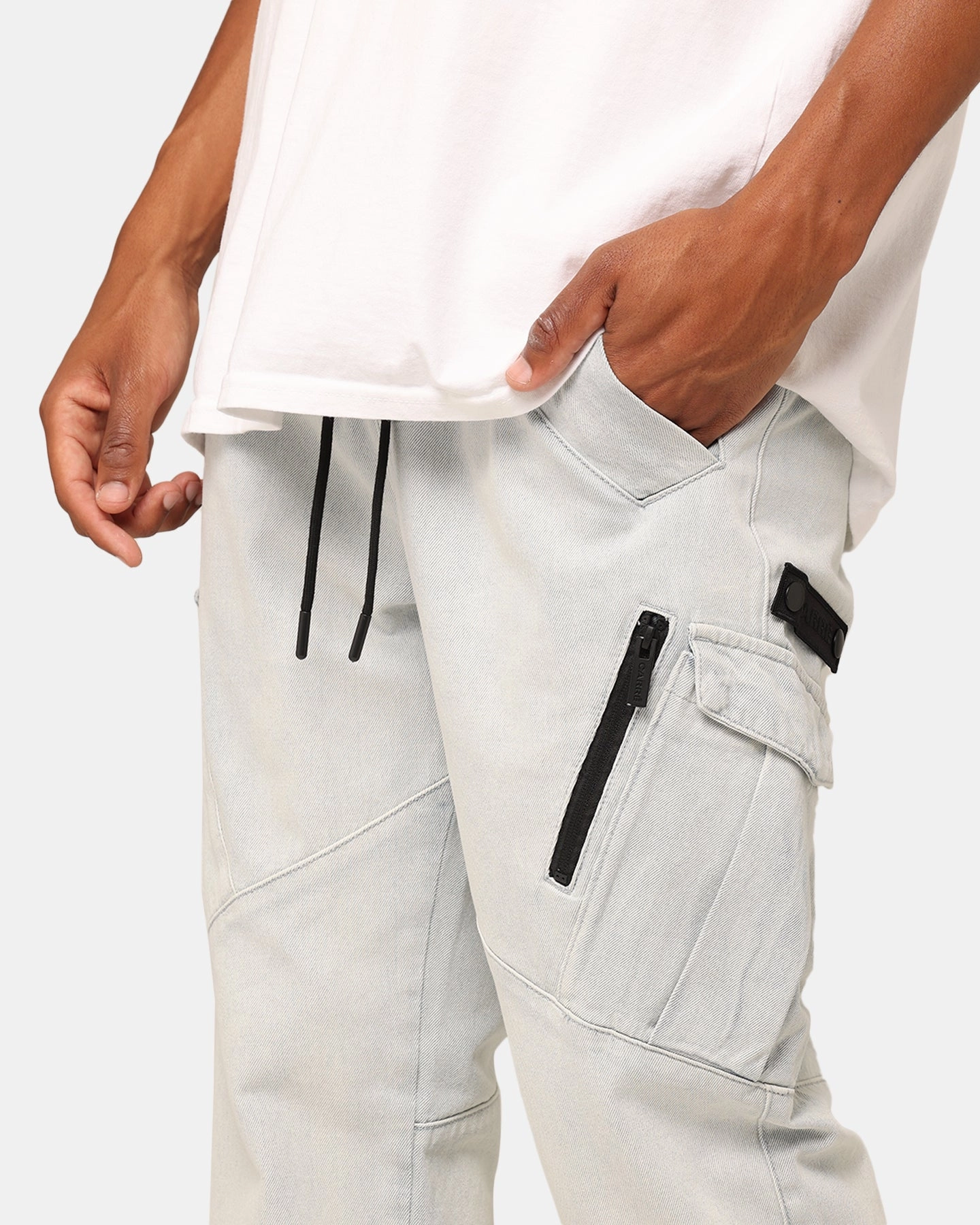 Urban Fit Timeless Wear Carre Evolution XL Denim Cargo Jogger Light Blue