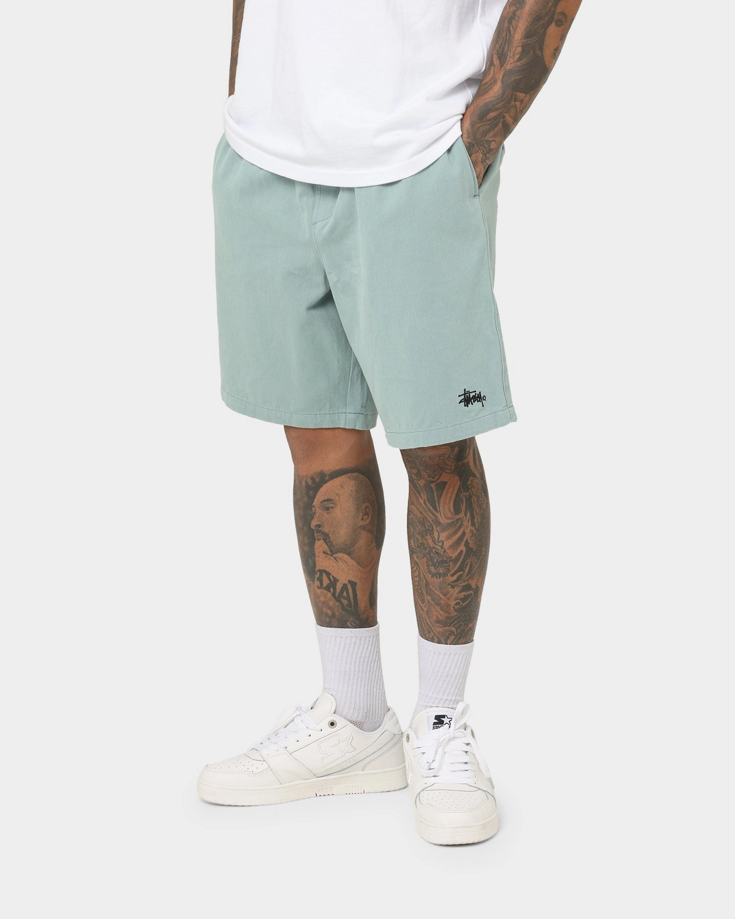 Stussy Brushed Beach Shorts Sage Green Everyday Basic