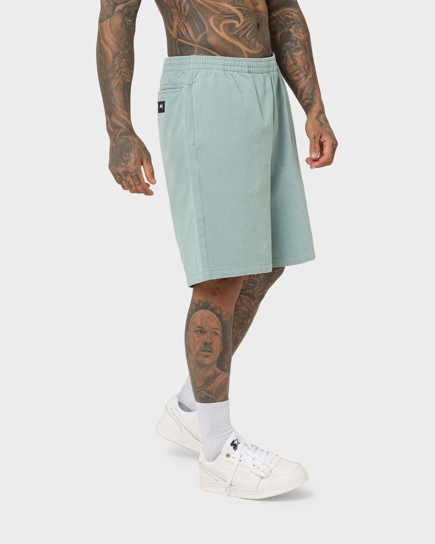 Running Shorts High Durability Blend Stussy Brushed Beach Shorts Sage Green