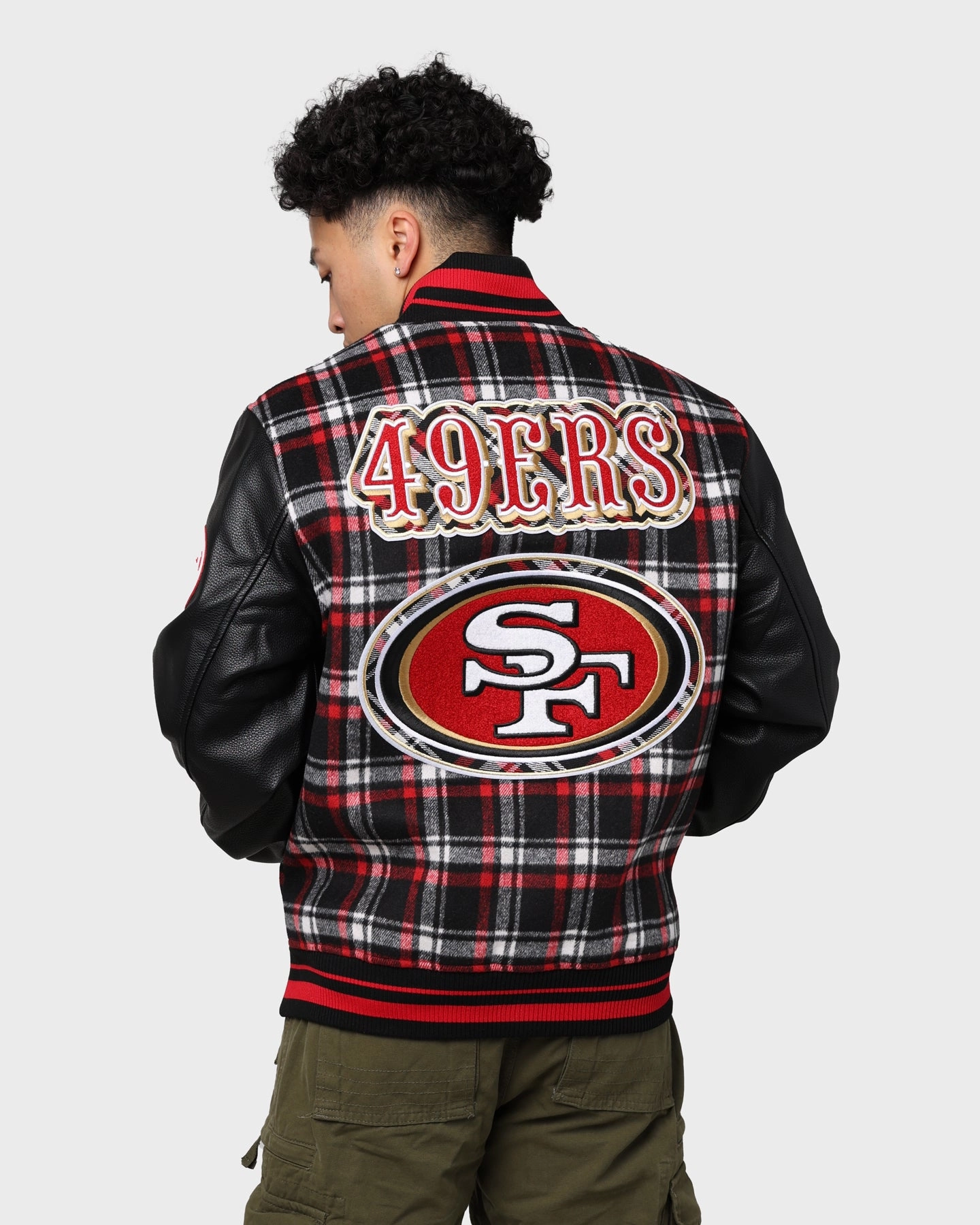 Pro Standard San Francisco 49ers Pro Prep Plaid Jacket Red/Black Viewpoint