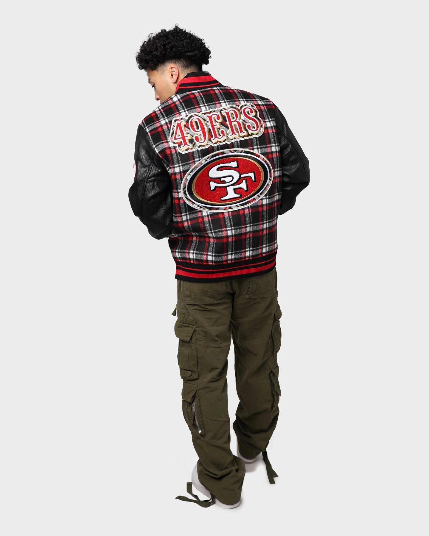Hiking Ready birthday Pro Standard San Francisco 49ers Pro Prep Plaid Jacket Red/Black