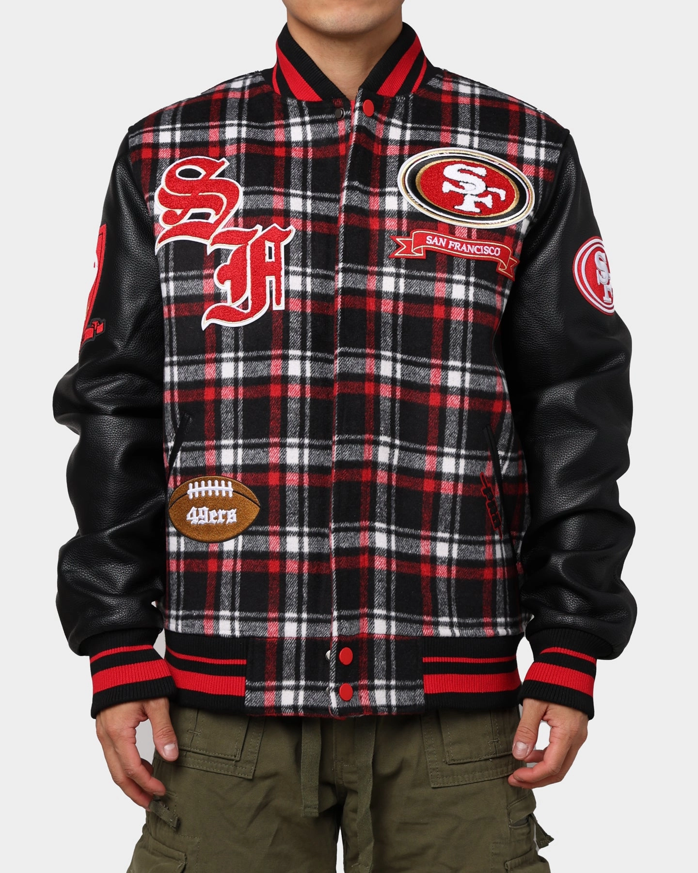 Adaptive Temperature Control Pro Standard San Francisco 49ers Pro Prep Plaid Jacket Red/Black