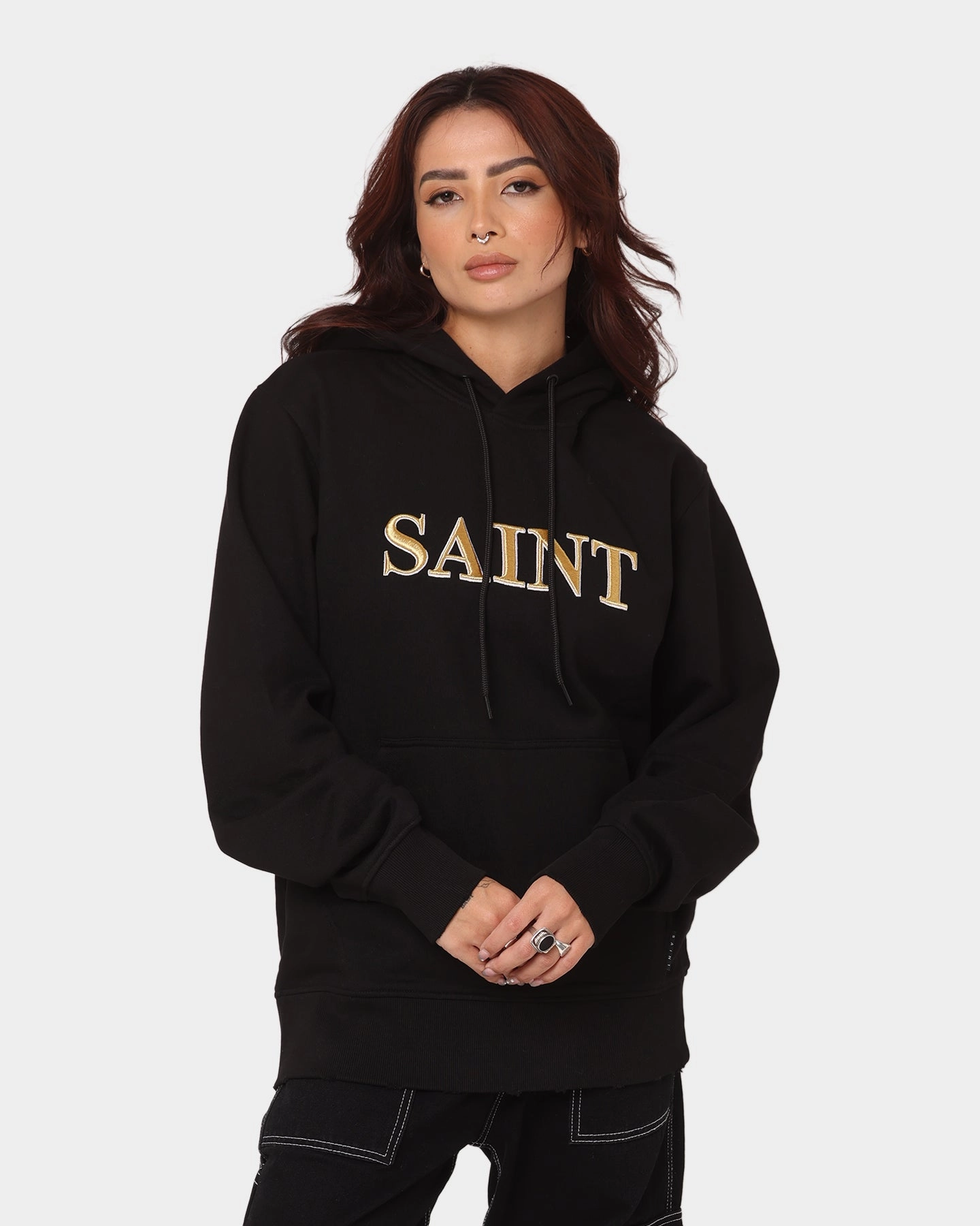 Saint Morta Society Hoodie Black/Gold Grade commuting
