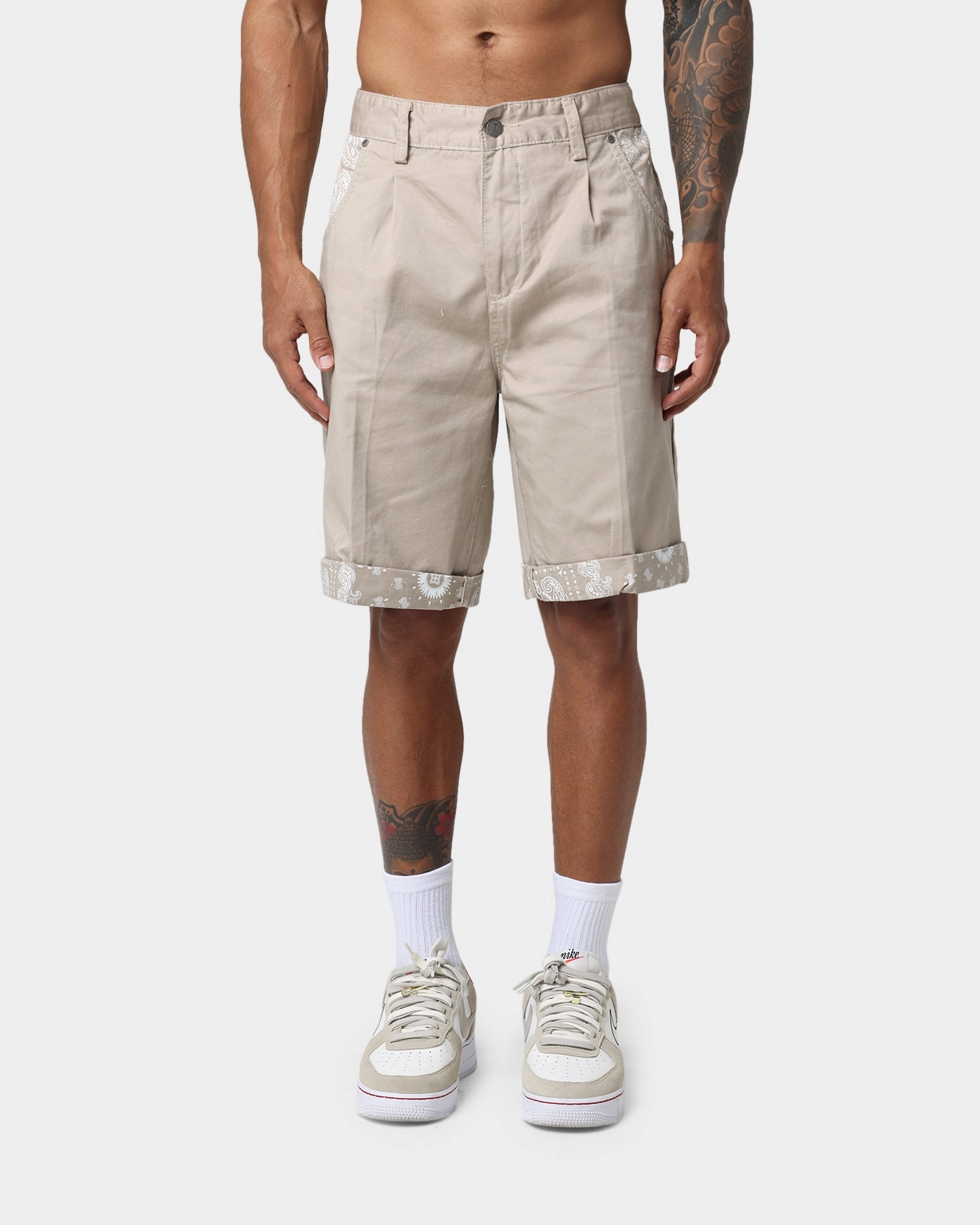 Tactical Attachment Loops Carre Bandana Ultra Chino Shorts Stone
