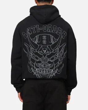 Expandable Sleeve Cuffs Learn The Anti Order Akuma Boxy Hoodie Black/Grey