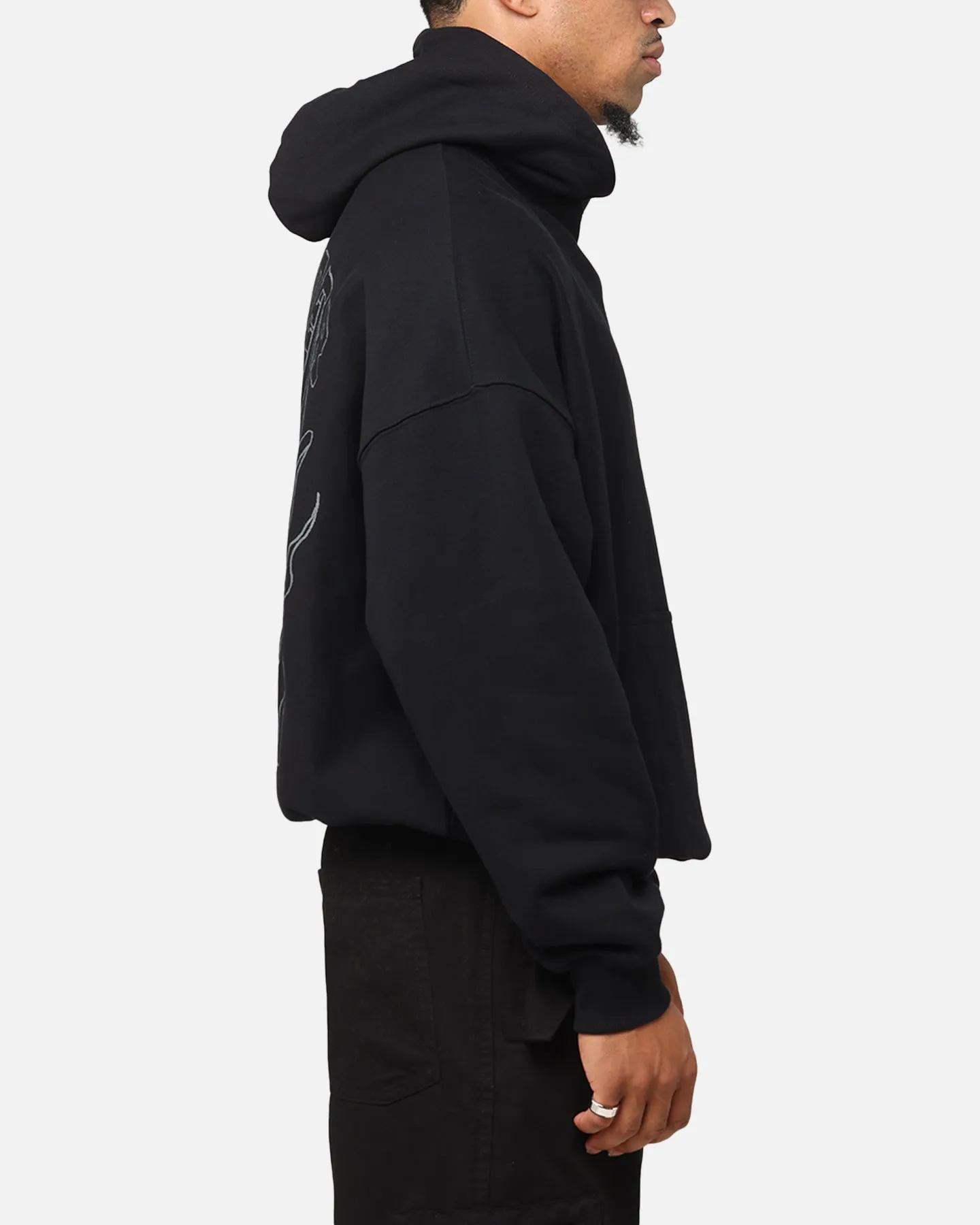 The Anti Order Akuma Boxy Hoodie Black/Grey Lightweight Shield