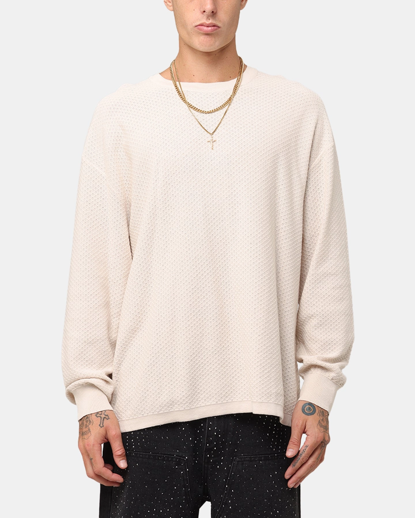 Everyday Wearable XXIII Textured Long Sleeve T-Shirt Sand