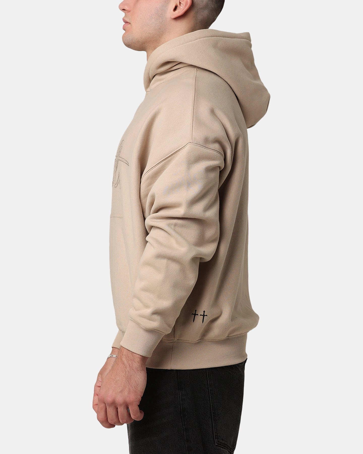 Layer Smart Target Saint Morta Scribere Premium Hoodie Stone