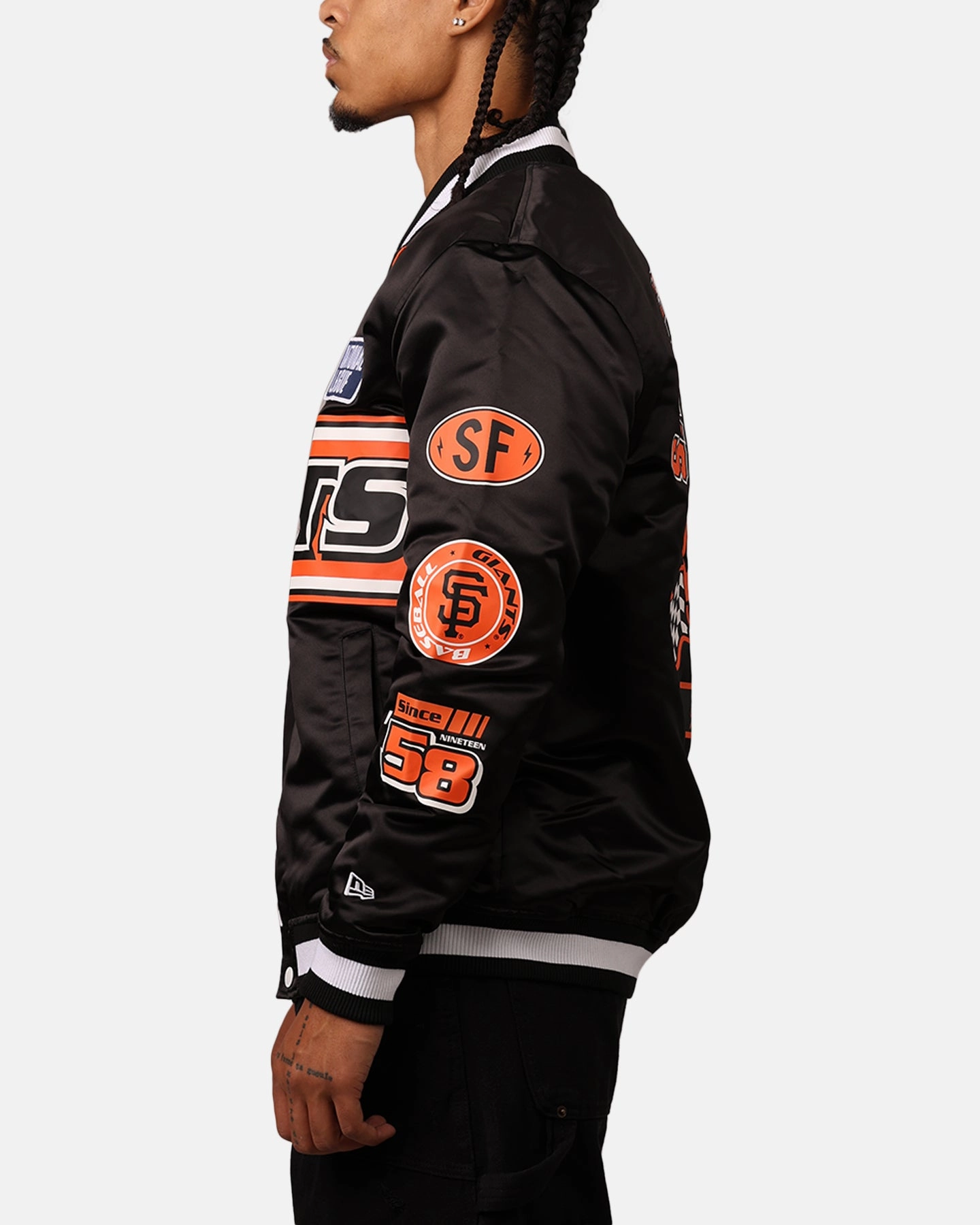 Youth Selection New Era San Francisco Giants 2024 Rally Drive Jacket Black/White