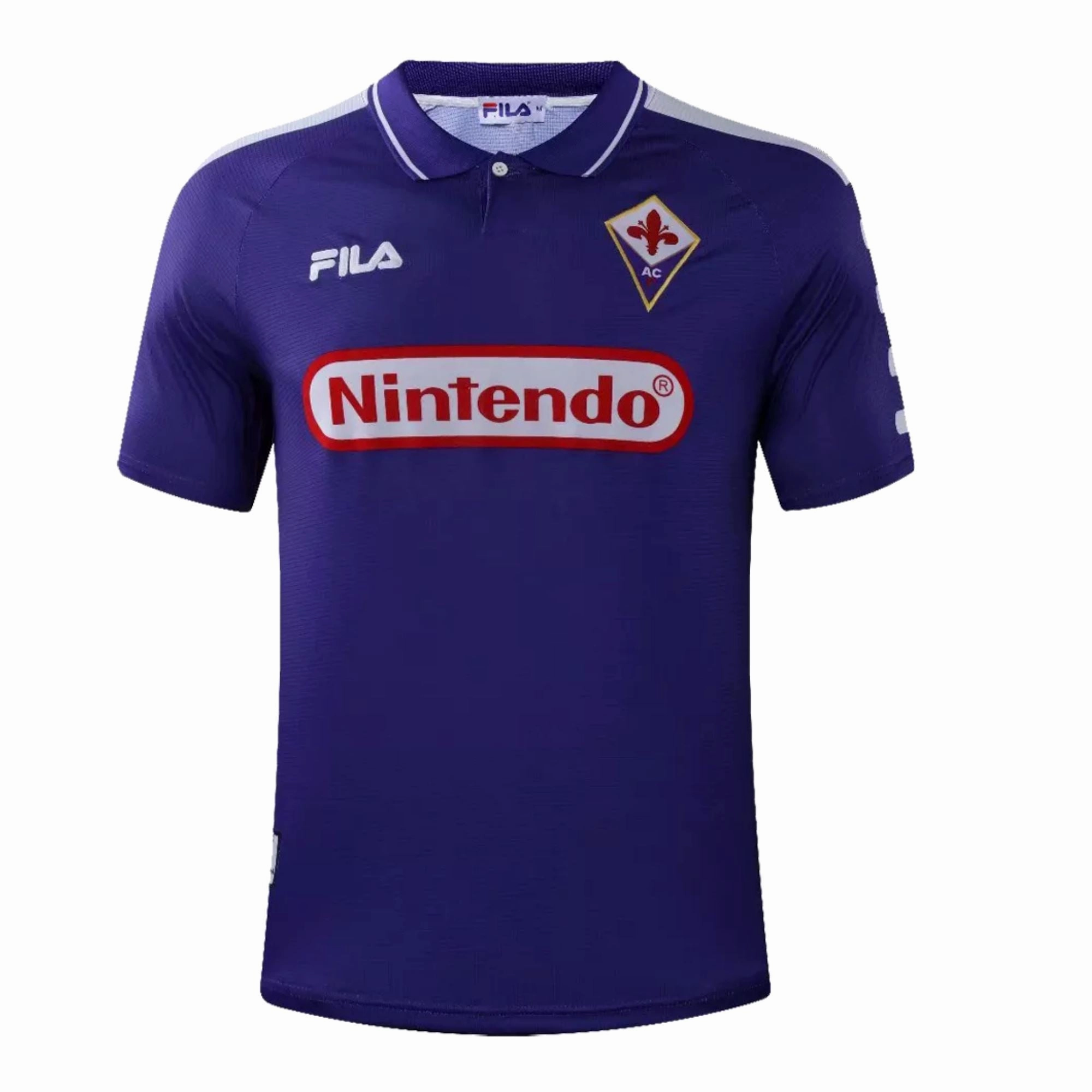 1998 Fiorentina Home Jersey Hygroscopic Fiber Blend Smooth Flatlock Stitching