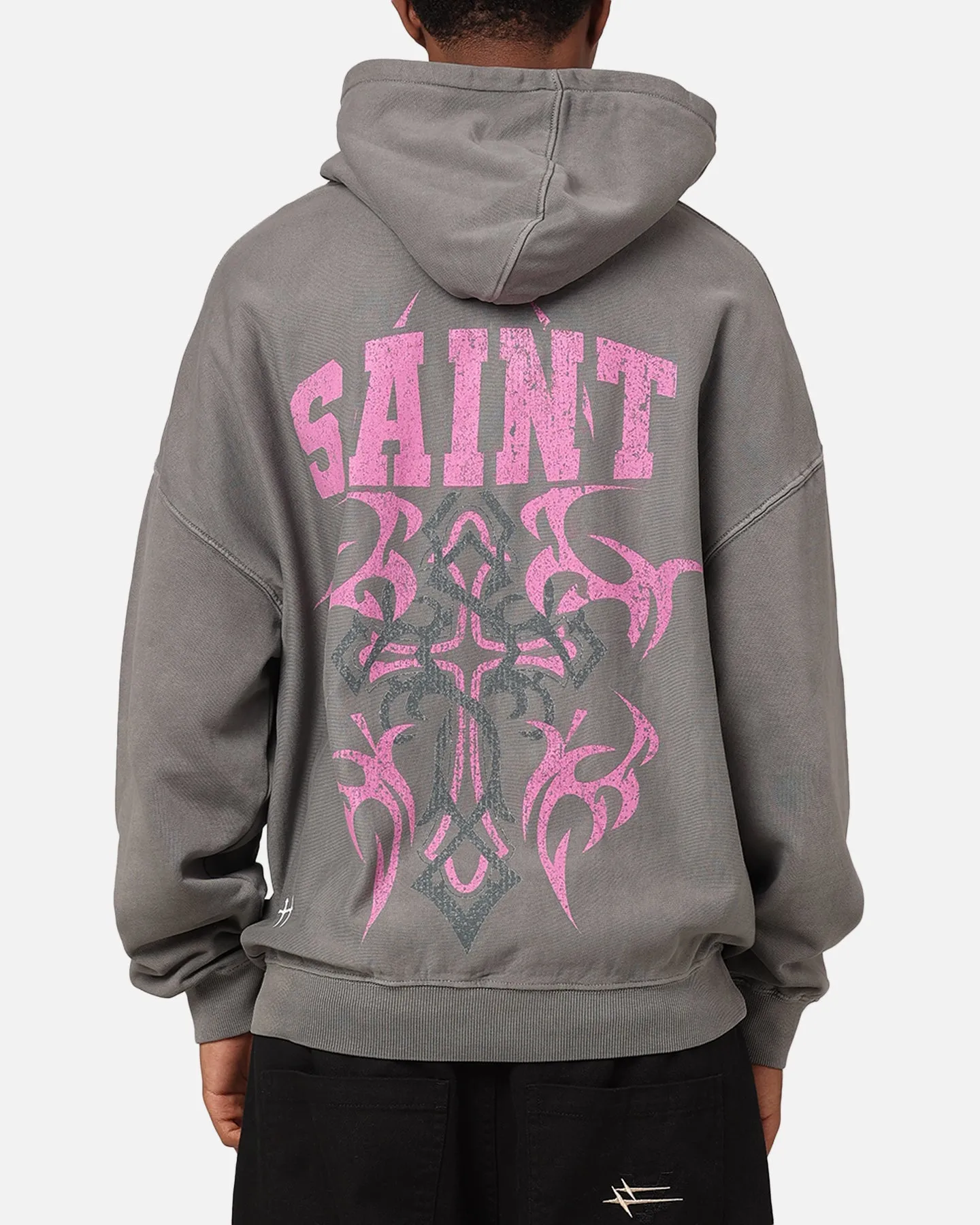 Insulated Jacket Saint Morta Wraith Crucifix Hoodie Washed Charcoal