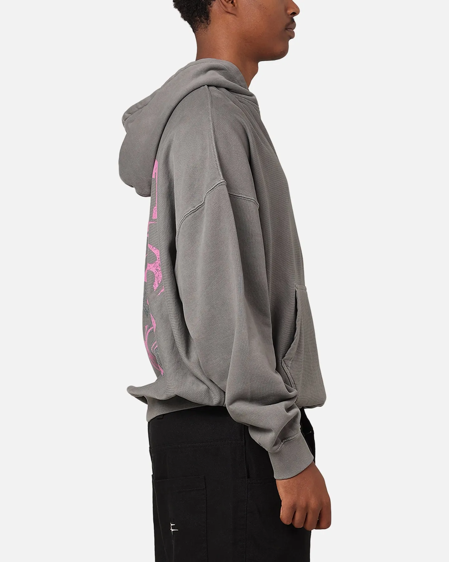 Saint Morta Wraith Crucifix Hoodie Washed Charcoal Street Ready Non Irritating Collar