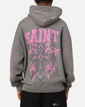Insulated Jacket Saint Morta Wraith Crucifix Hoodie Washed Charcoal