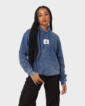 Display Convertible Features Jordan Essential Statement Washed Fleece Hoodie French Blue