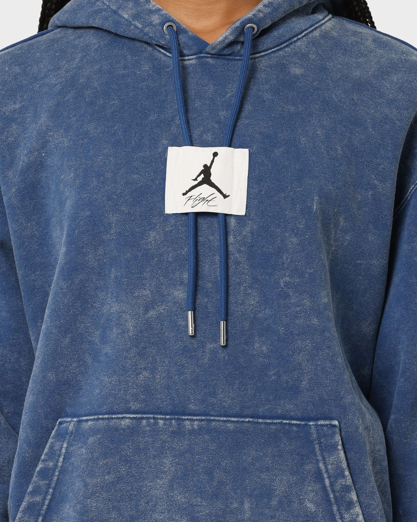 Jordan Essential Statement Washed Fleece Hoodie French Blue back - to - school
