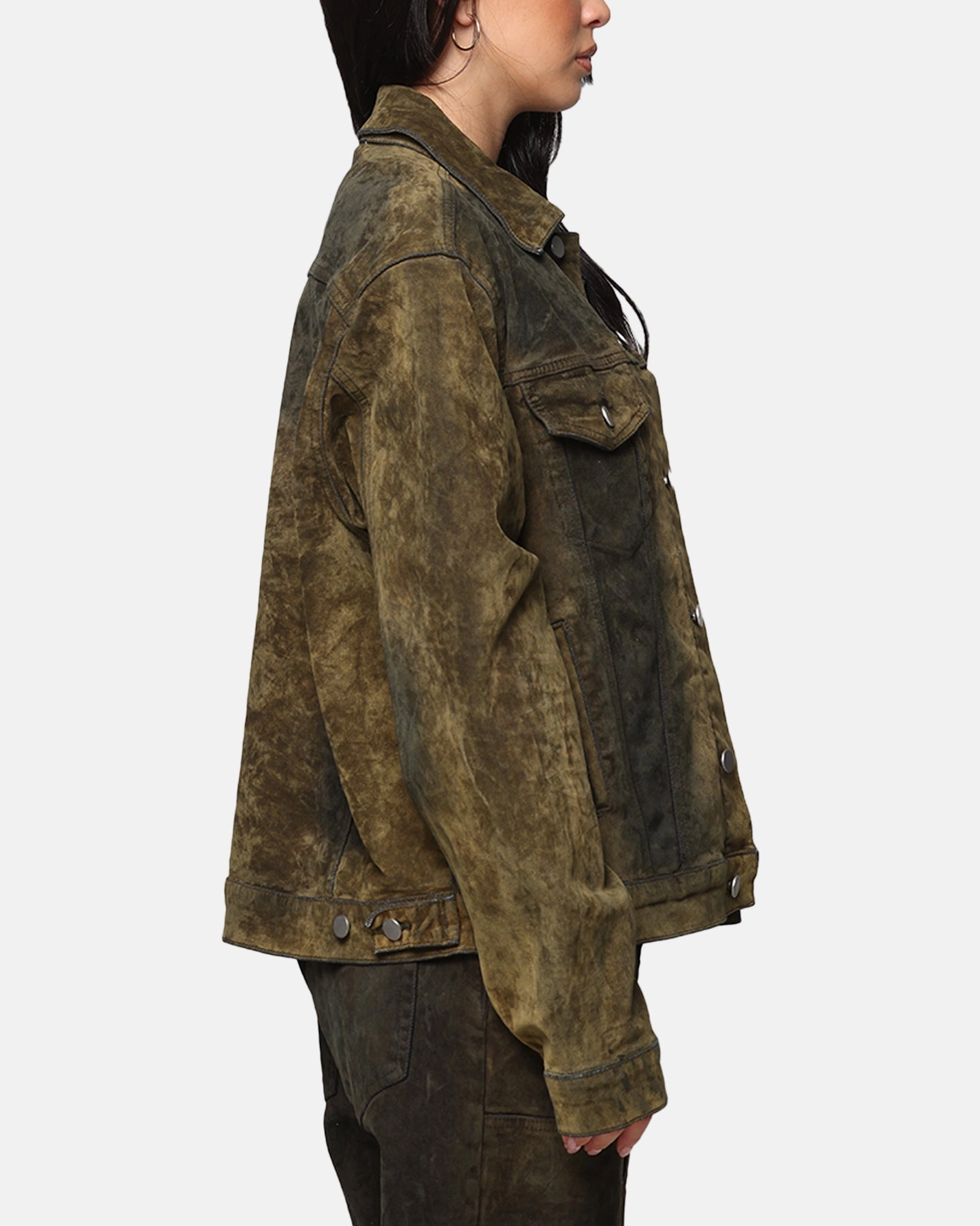 MNML SL3 Suede Jacket Olive/Black Rugged Protection