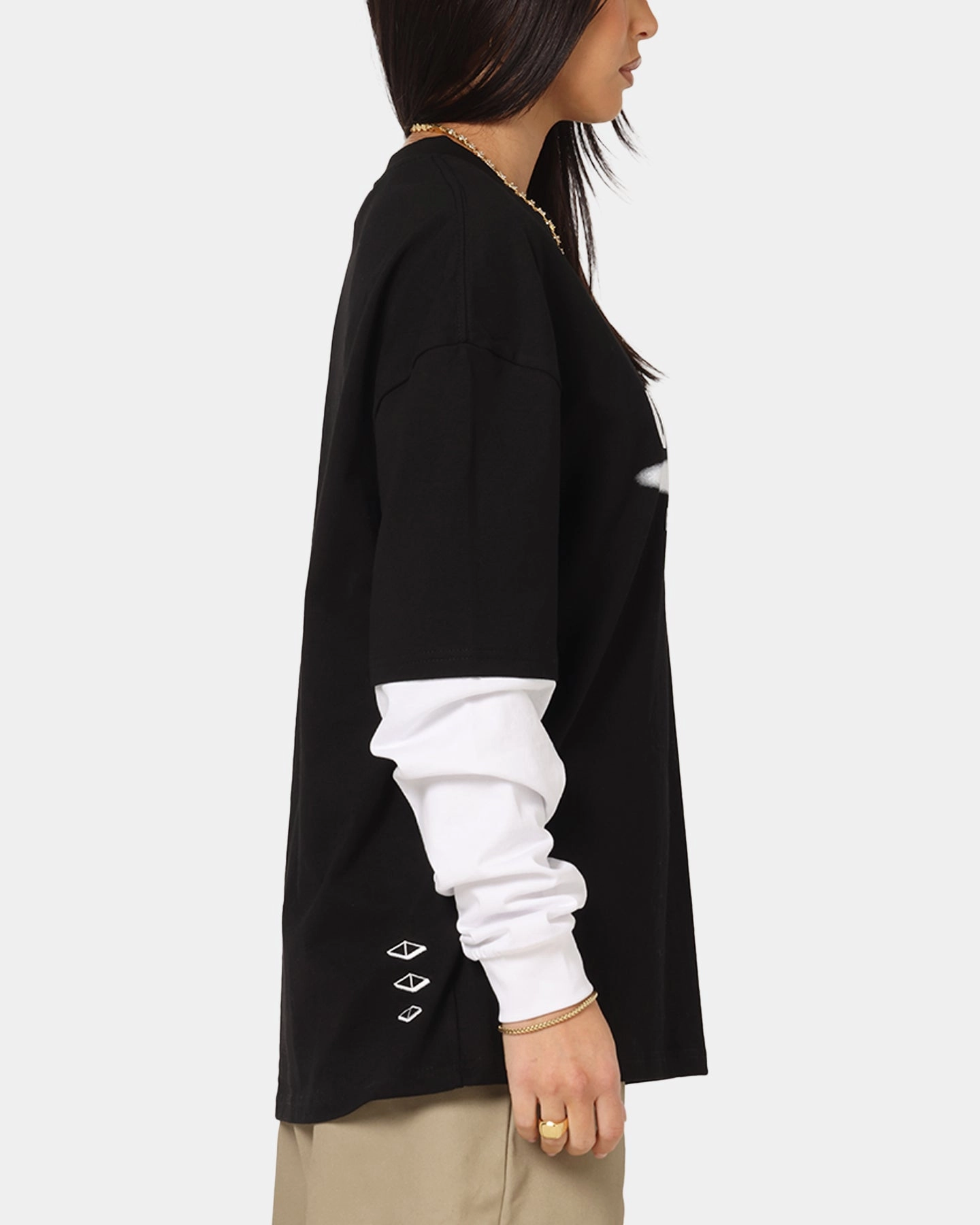 Vouseti Future Is Now Long Sleeve T-Shirt Black Solid Color