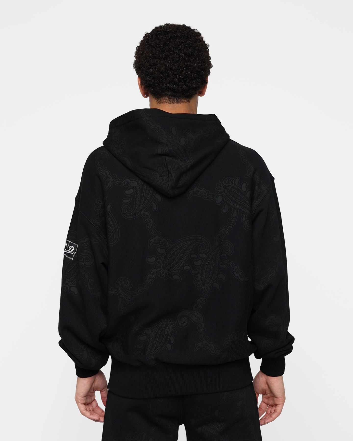 Dreamville Records Hoodie Black Multi Panel Construction Draw